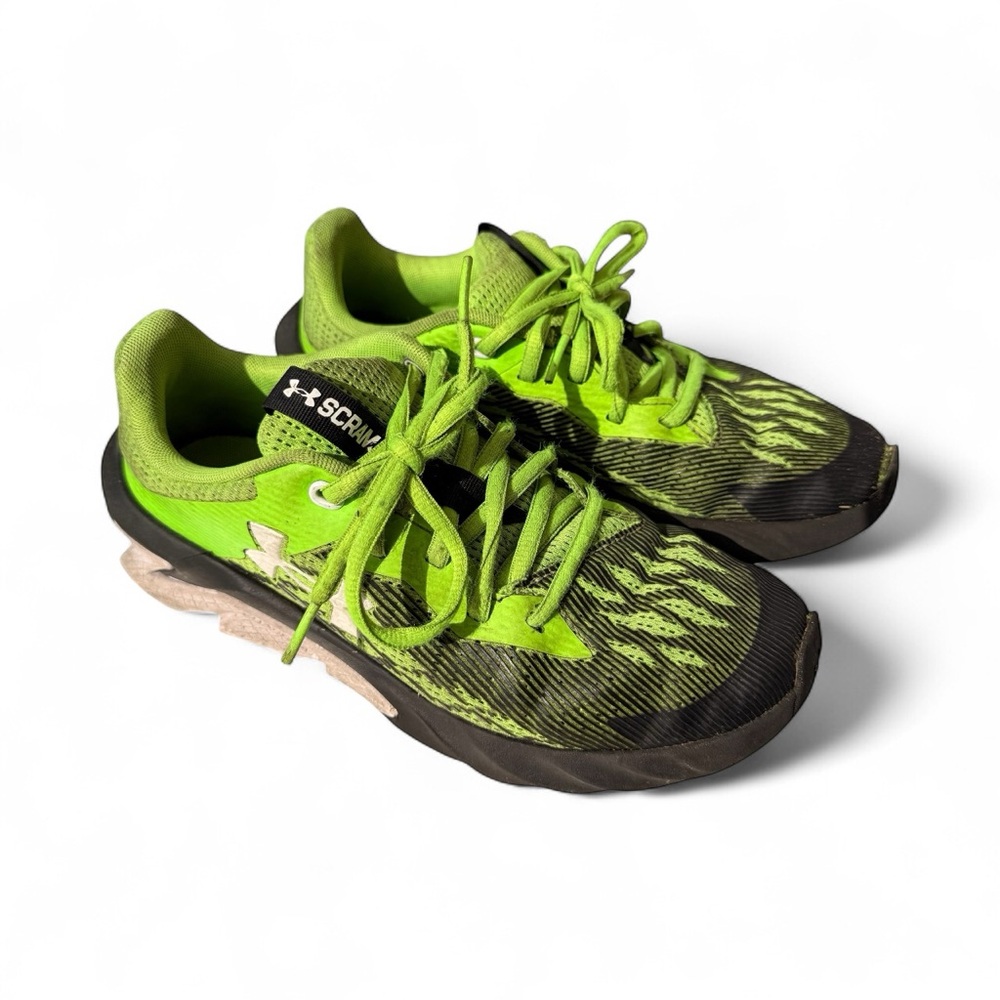 Neon Green Under Armour Scramjet Sneakers Shoes